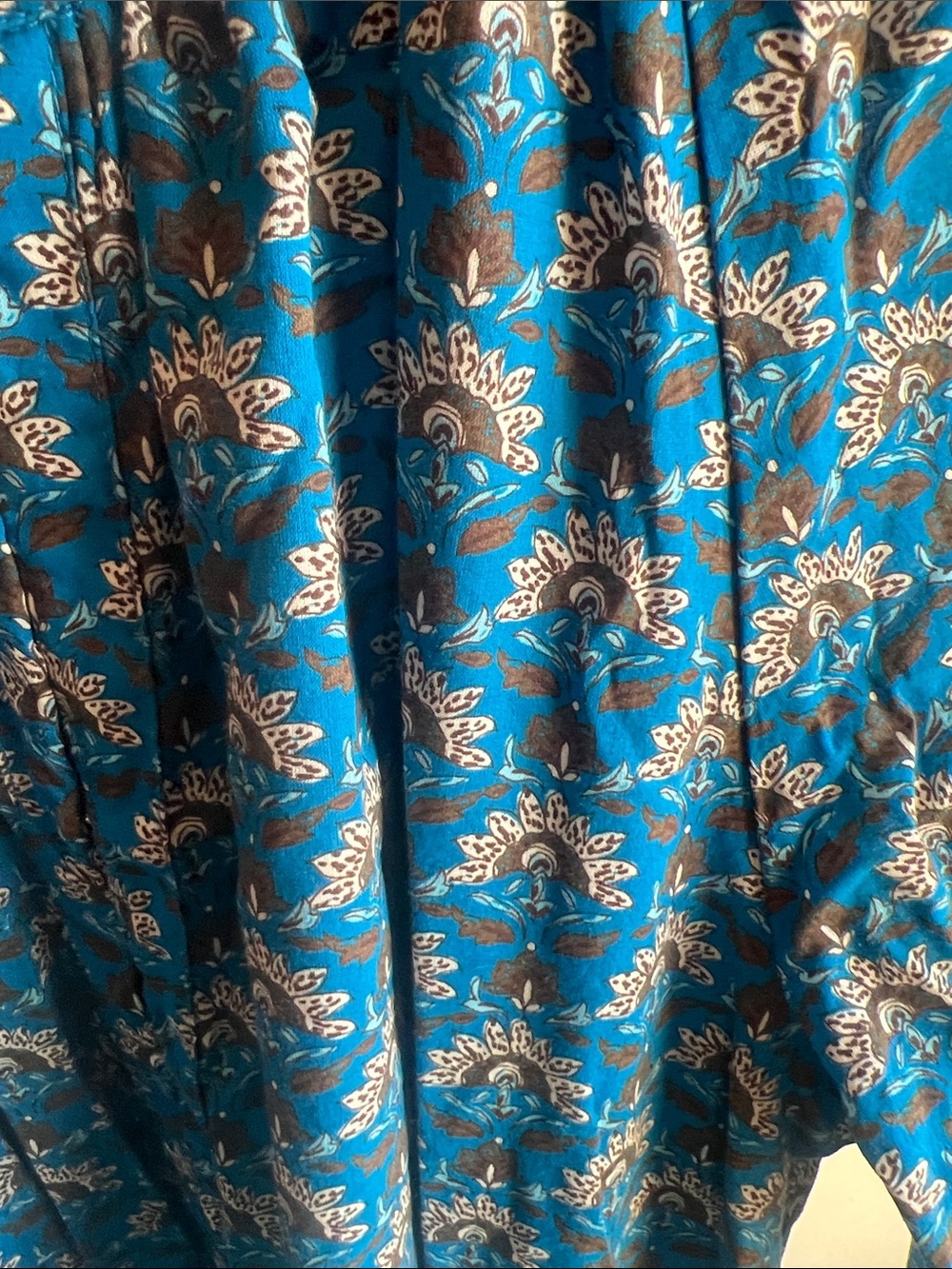 Tuckernuck Royal Blue Floral Midi Dress with Puff Sleeves - Picture 6 of 9